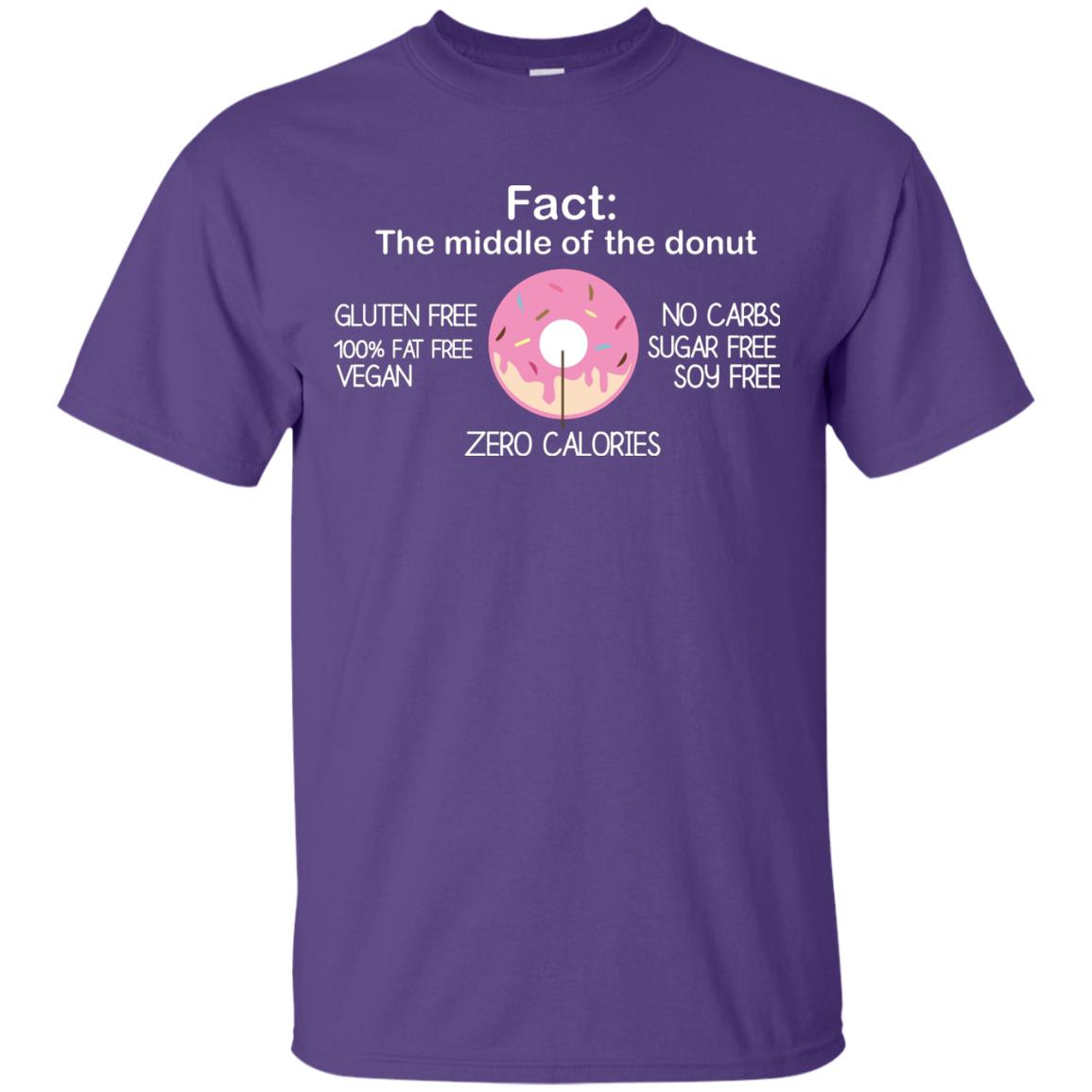 Fact The Middle Of The Donut Zero Calories Shirt Purple