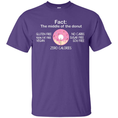 Fact The Middle Of The Donut Zero Calories Shirt Purple