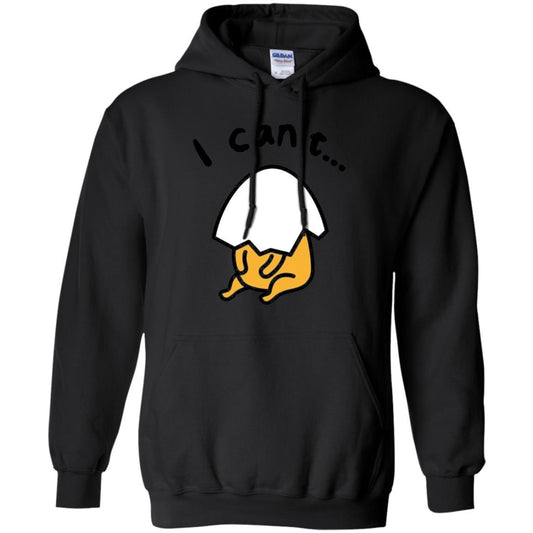 Film T-shirt Gudetama Lazy Egg I Can't Black
