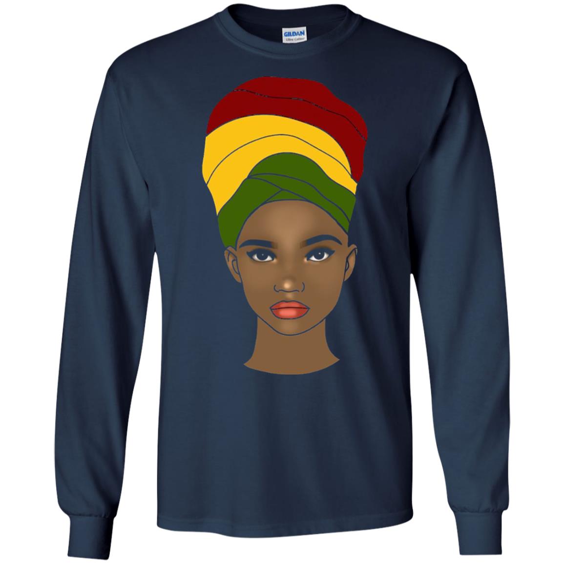 Melanin Rocks African Queen Melanin T-shirt Navy