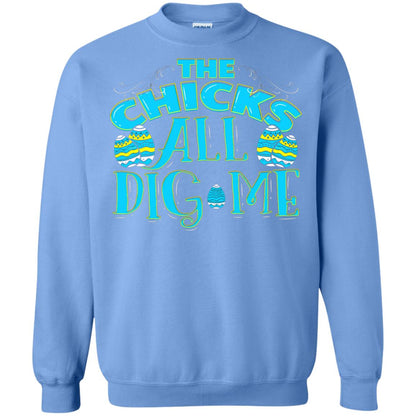 Cute Easter Shirts The Chicks All Dig Me Carolina Blue