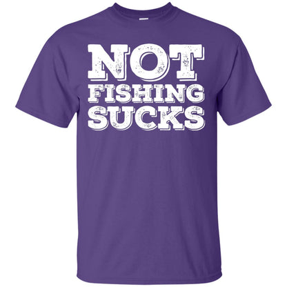 Not Fishing Sucks Love Fisherman Angler Boat Lake Shirt Purple