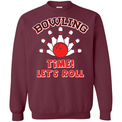Bowling Lover T-shirt Time Let’s Roll Maroon