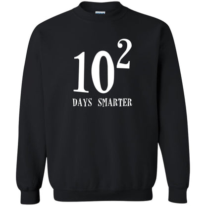 Funny Math 100th Day T-shirt 10 Squared Is 100 Days Smarter Black