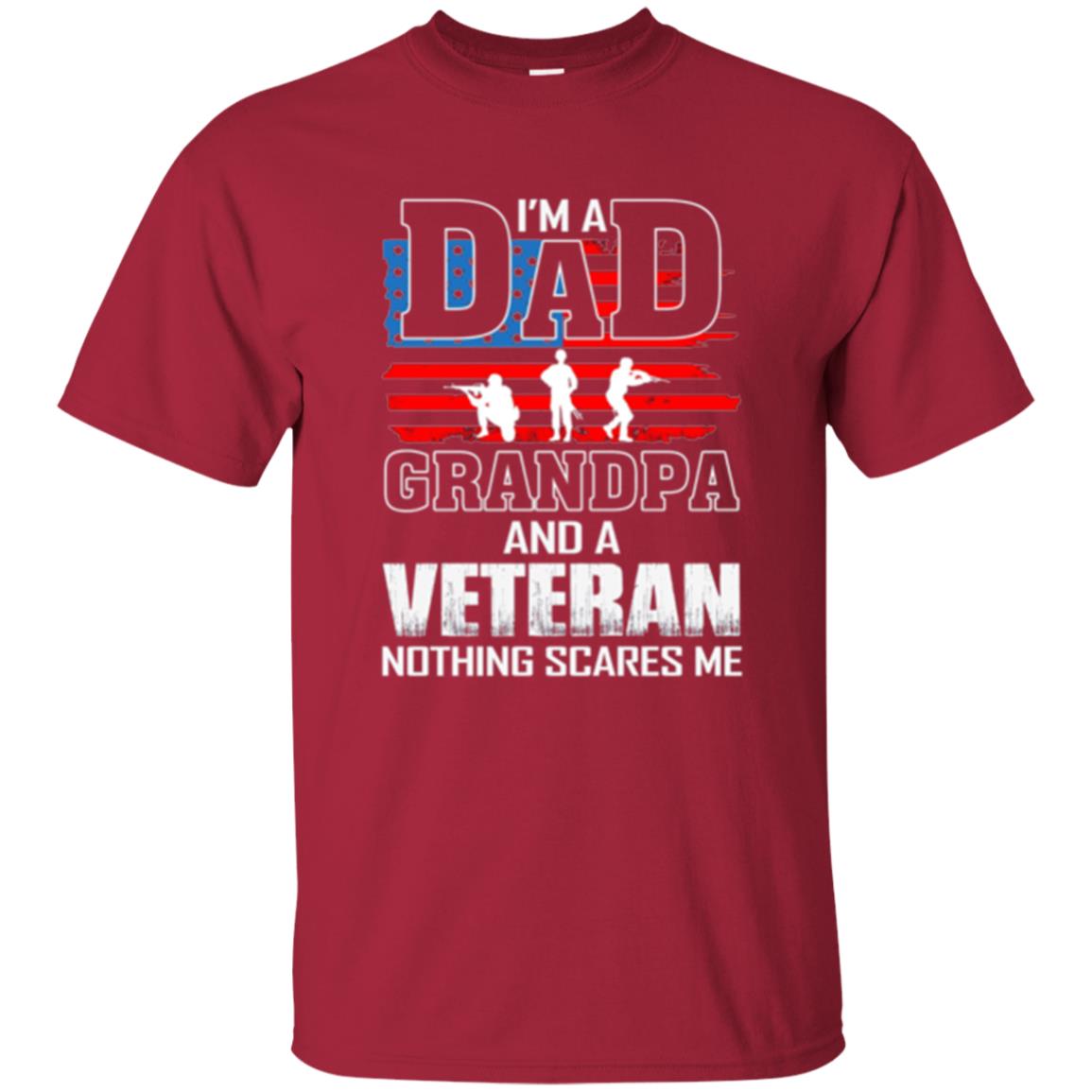 Veteran T-shirt I Am A Dad Grandpa And A Veteran Cardinal