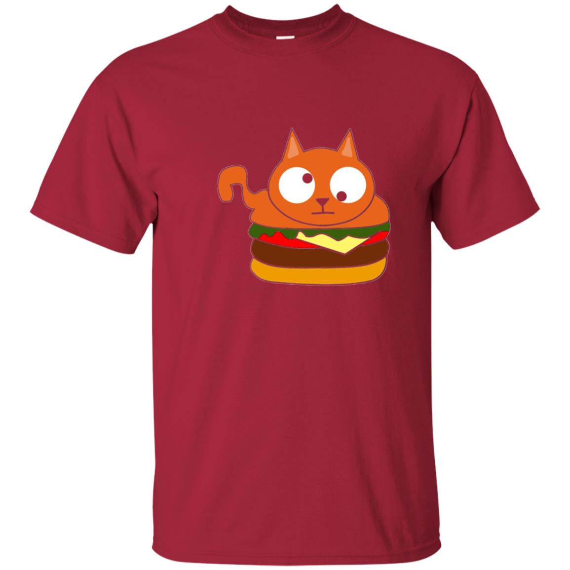 Chibi Kitty Burger Kawaii Cat Lovers Shirt Cardinal