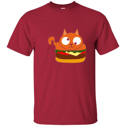 Chibi Kitty Burger Kawaii Cat Lovers Shirt Cardinal