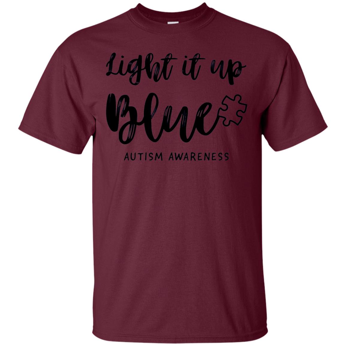 Autism Awareness Shirts Light It Up Blue Maroon