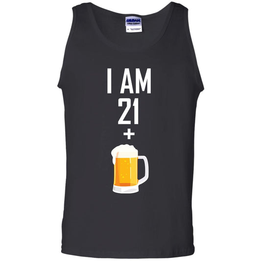 I Am 21 Plus 1 Beer 22th Birthday T-shirt Black
