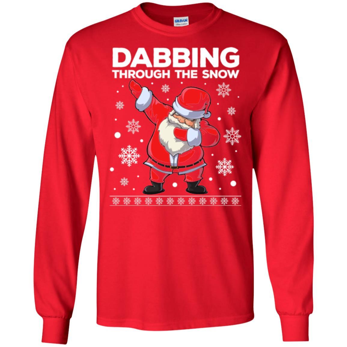 Christmas T-shirt Dabbing Through The Snow T-shirt Red