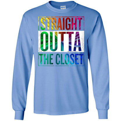 Gay Pride Lgbt T-shirt Straight Outta The Closet Carolina Blue