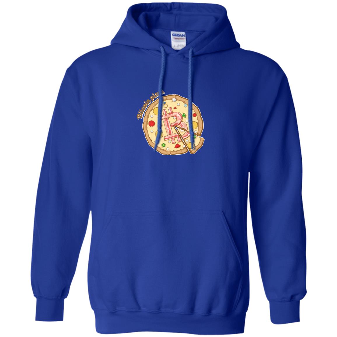Funny Bitcoin Pizza T-shirt Crypto Currency Royal