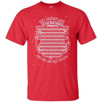 Hey Snowflake In The Real World You Don_t Get A Participation Trophy Military T-shirt Red