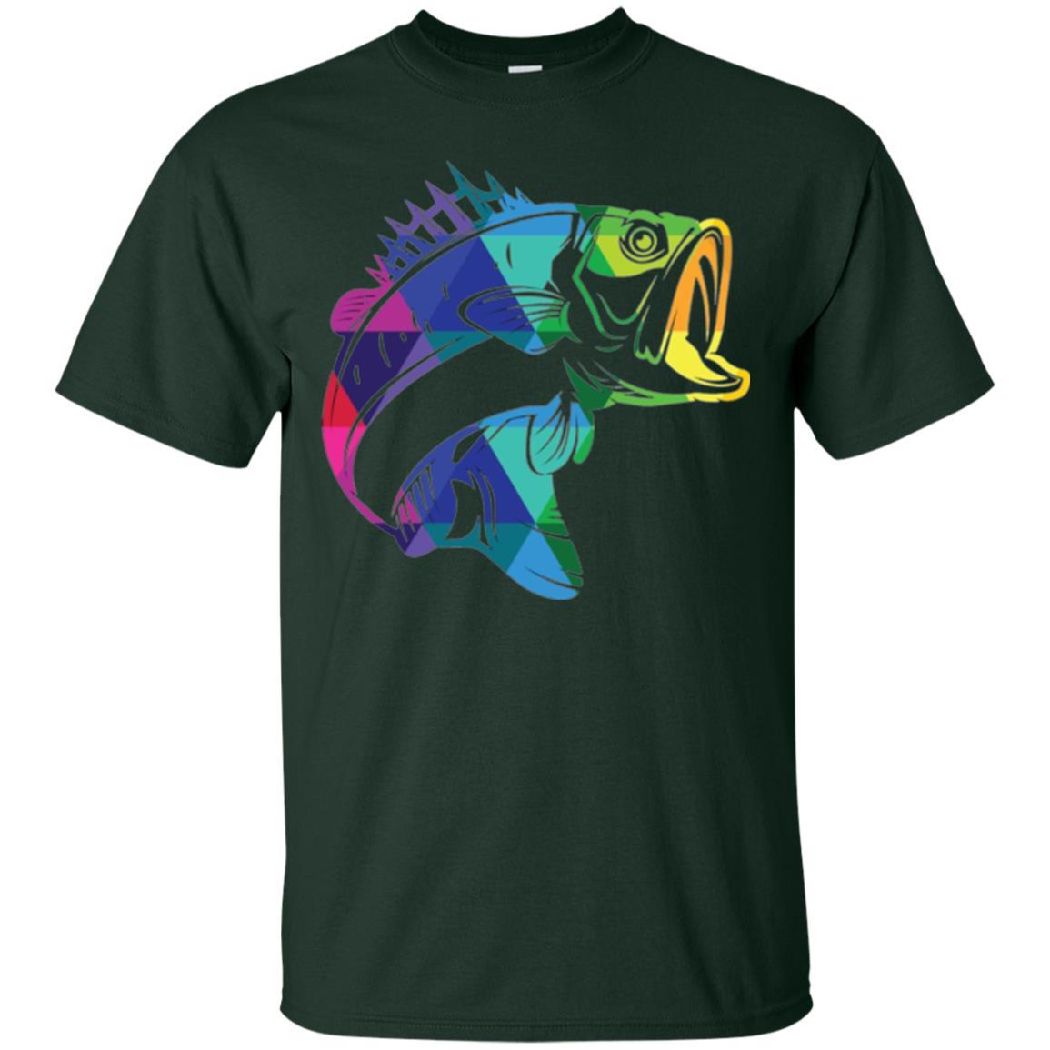 Fisherman T-shirt Fish For Bass Forest Green