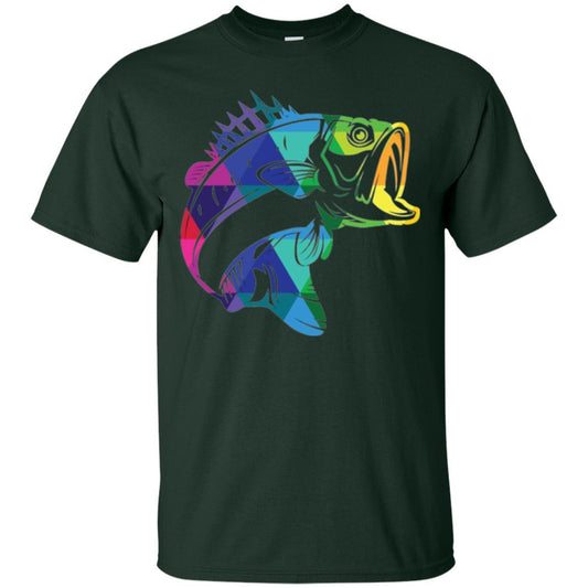 Fisherman T-shirt Fish For Bass Forest Green