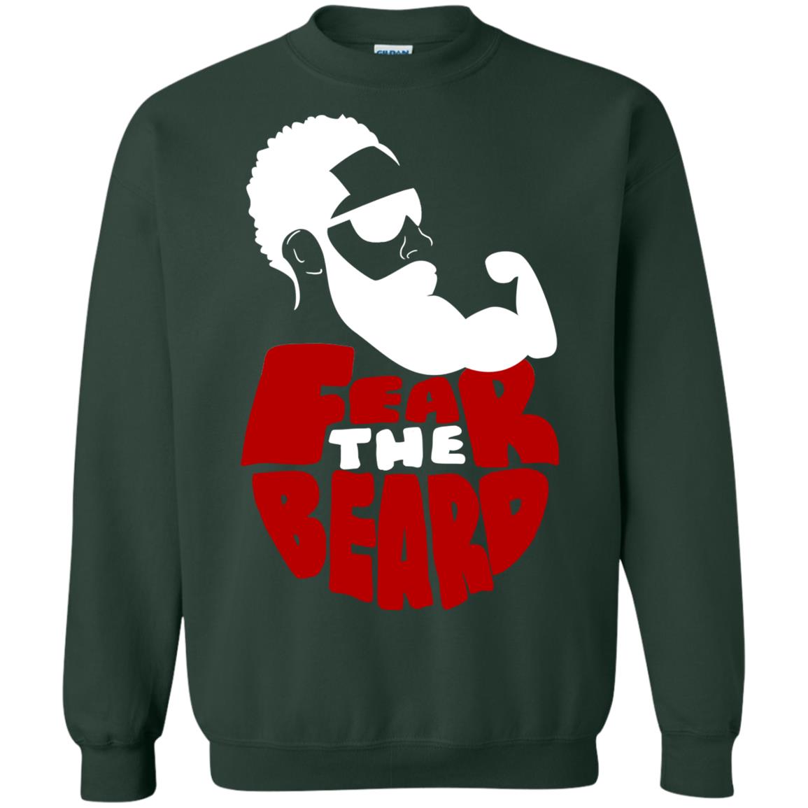 Fear The Beard No Shave November Gift Shirt For Mens Forest Green
