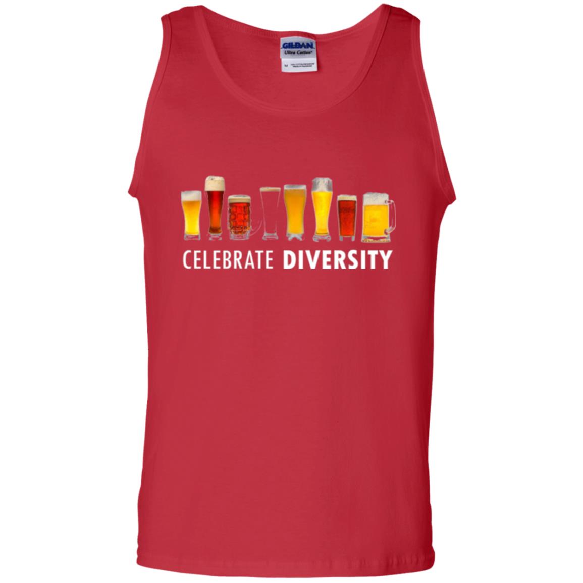 Beer Lovers T-shirt Celebrate Diversity Red