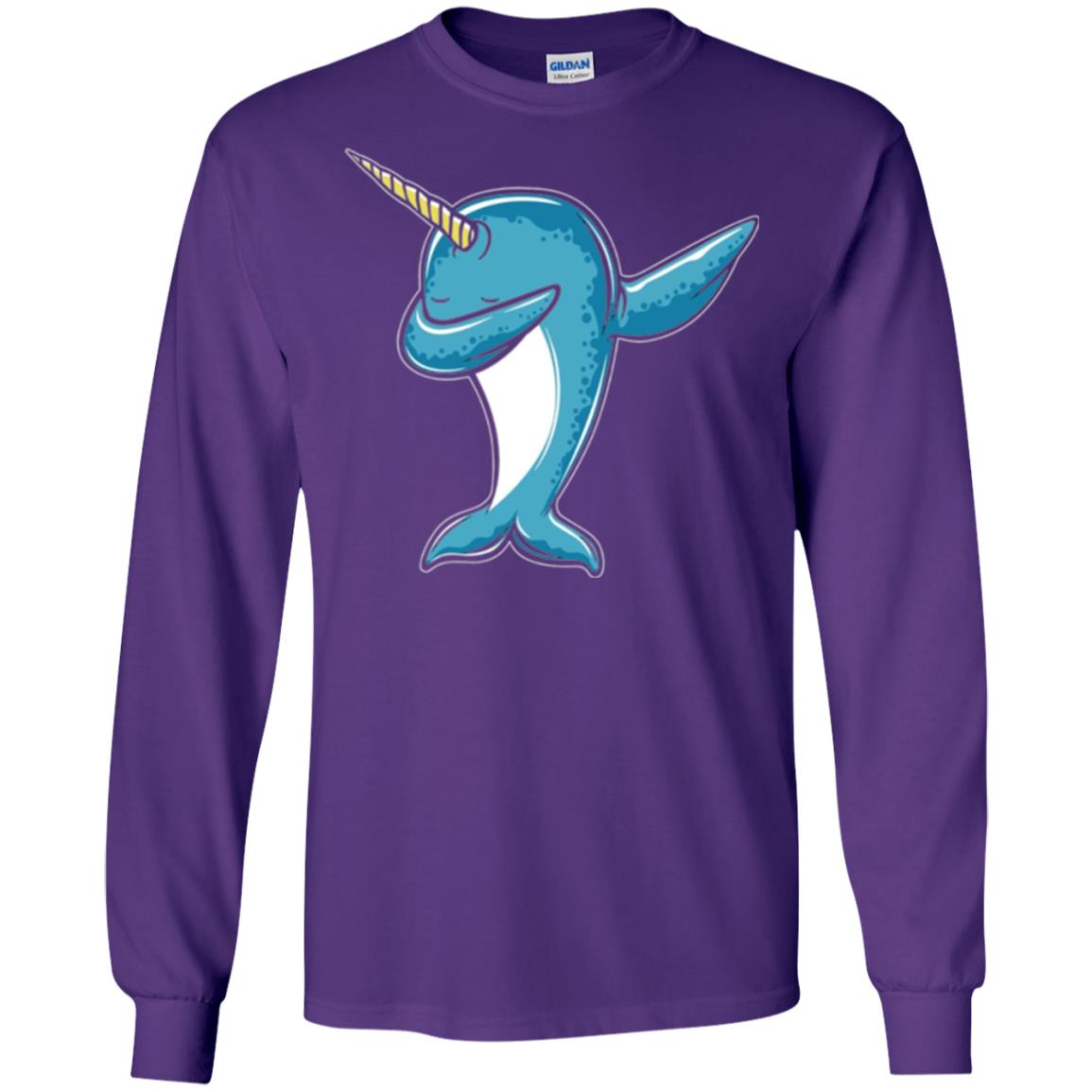 Dabbing Narwhal T-shirt Purple