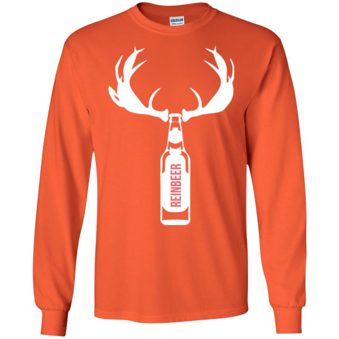 Christmas T-shirt Funny Christmas Reinbeer Orange