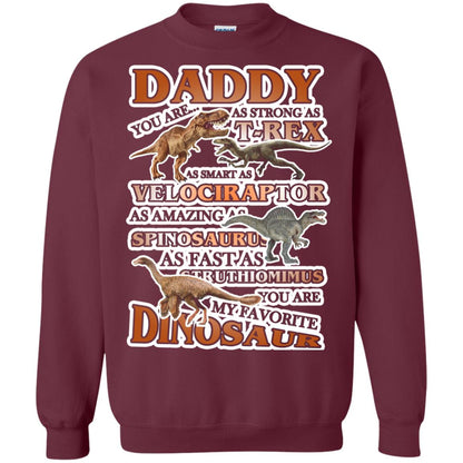 Daddy You Are My Favorite Dinosaur Shirt For Kids Maroon