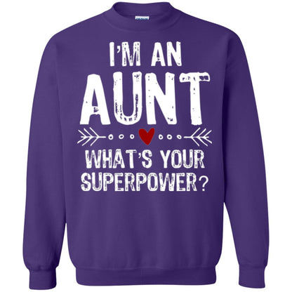 Aunt T-shirt I_m An Aunt What_s Your Superpower Purple