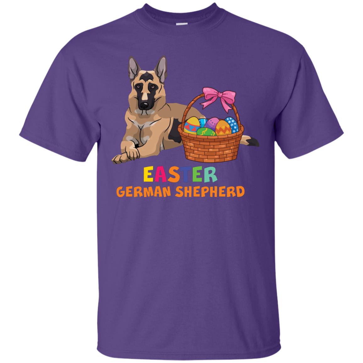 Easter German Shepherd Dog Lover T-shirt For Easter Purple