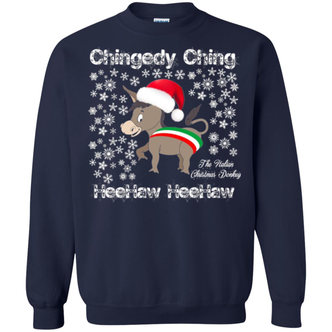 Christmas T-shirt The Italian Christmas Donkey Navy