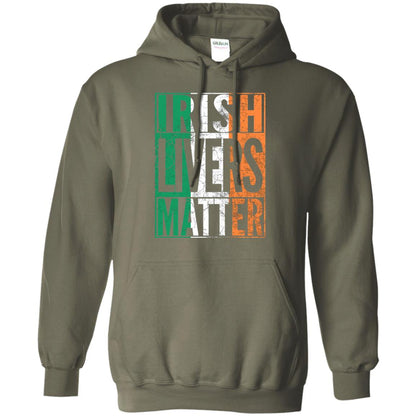 Irish Livers Matter St. Patrick_s Day T-shirt Military Green