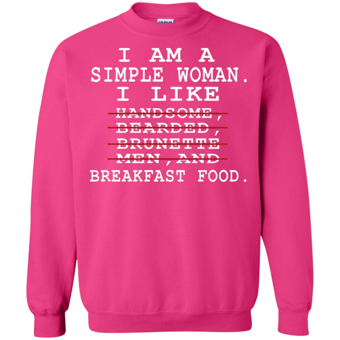 I Am Simple Woman I Like Breakfast Food Shirt Heliconia