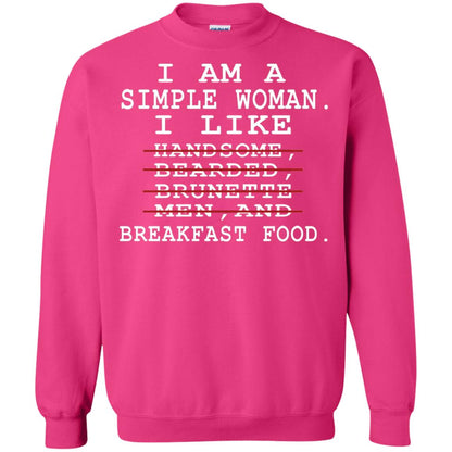I Am Simple Woman I Like Breakfast Food Shirt Heliconia