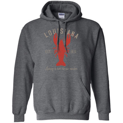 Louisiana Laissez Le Bon Temps Rouler Crawfish T-shirt Dark Heather