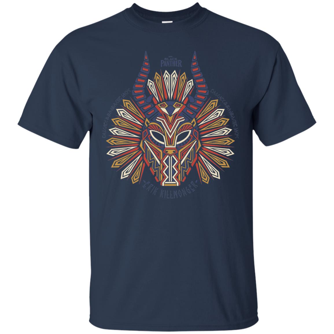 Black Panther Movie Geo Killmonger Movie Lover T-shirt Navy