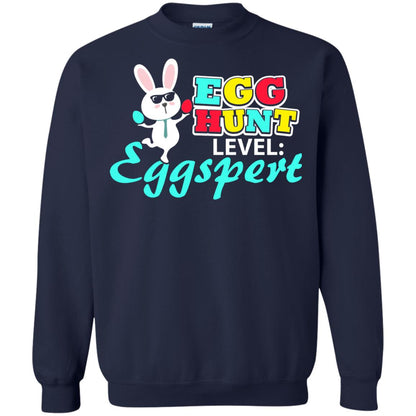 Egg Hunt Level Eggspert Easter Holiday T-shirt Navy