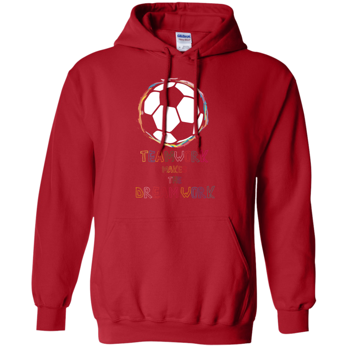 Soccer T-shirt Teamwork Makes The Dreamwork Red