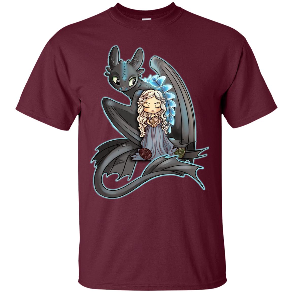 Dragon Night Fury Cartoon Shirt Maroon