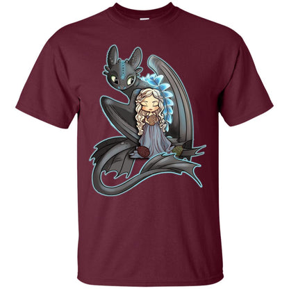 Dragon Night Fury Cartoon Shirt Maroon