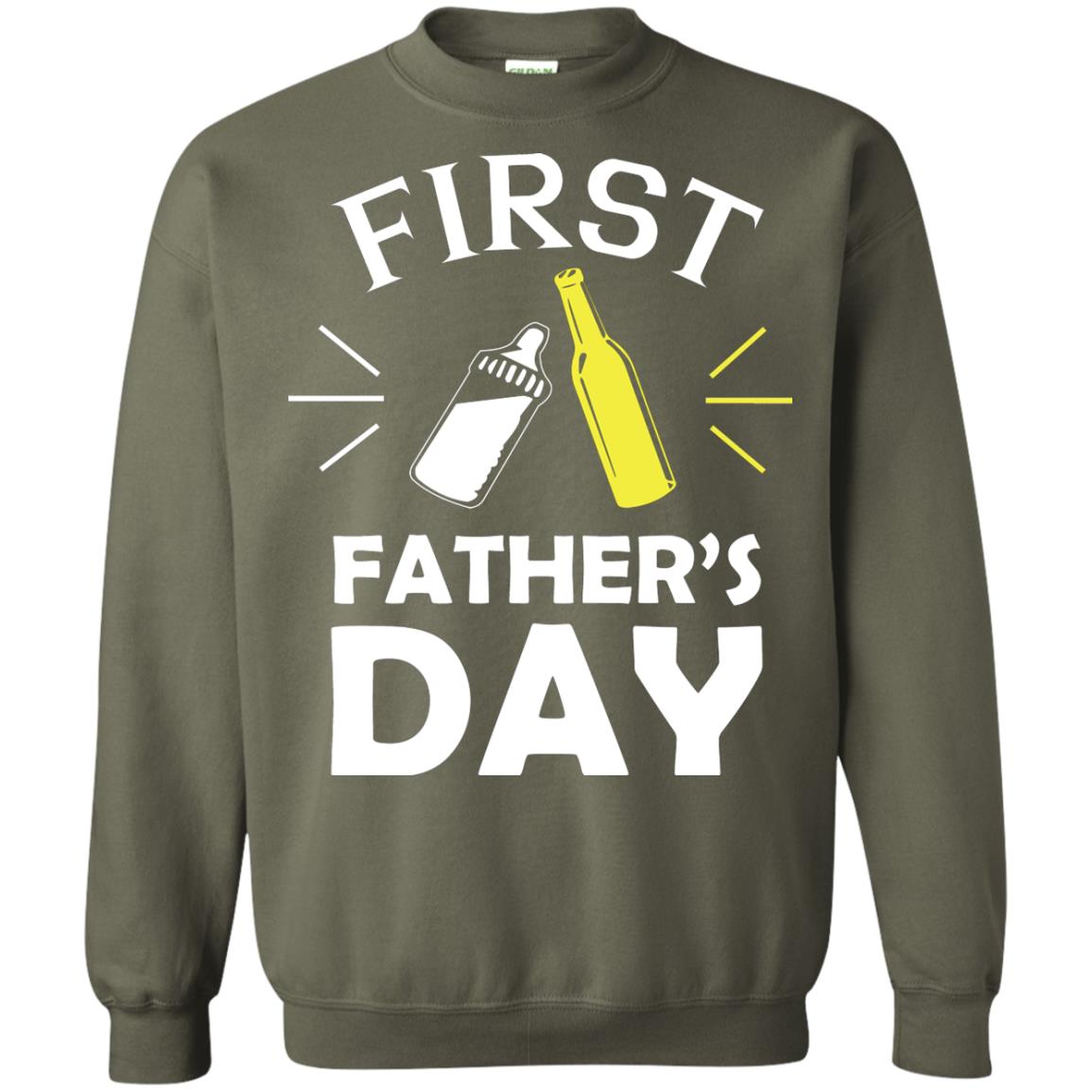 First Father's Day Shirt Military Green