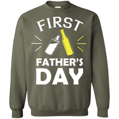 First Father's Day Shirt Military Green