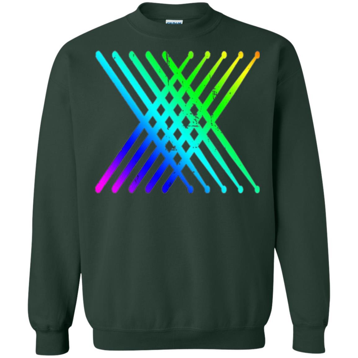 Drummer T-shirt Retro Vintage Drumsticks T-shirt Forest Green
