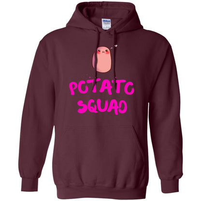Cute Potato Squad T-shirt I Love Potato Maroon
