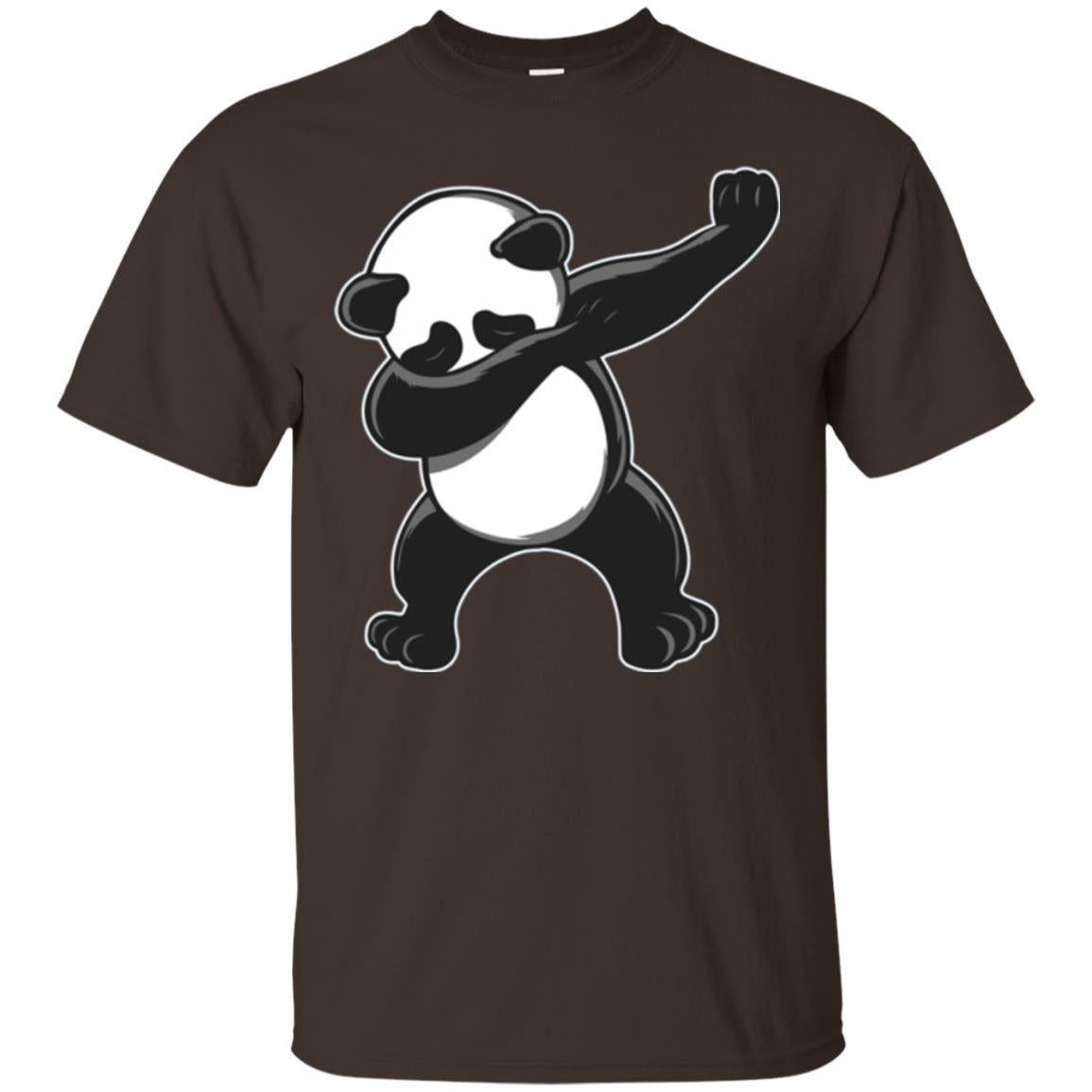 Funny Panda Dab T-shirt Cute Dabbing Panda Dark Chocolate