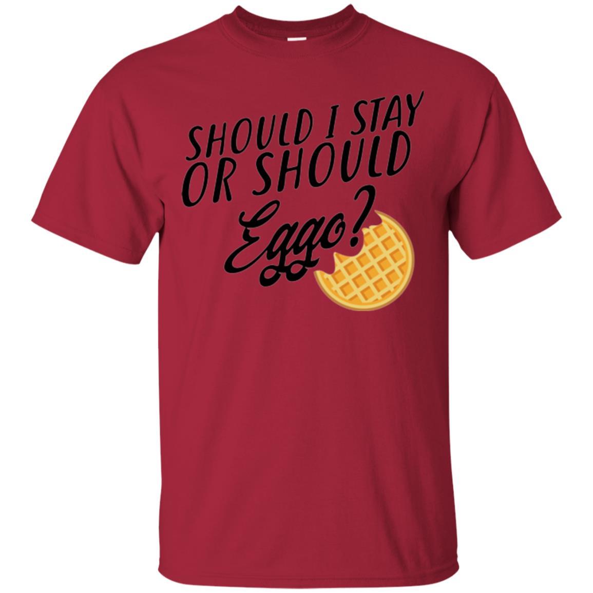 Waffle T-shirt Should I Stay Or Should Eggo T-shirt Cardinal