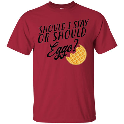 Waffle T-shirt Should I Stay Or Should Eggo T-shirt Cardinal