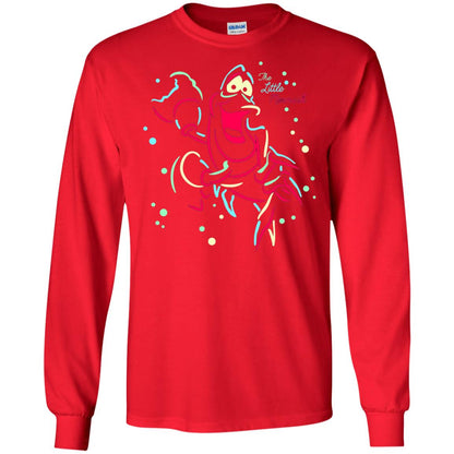 Disney Little Mermaid Neon Sebastian Graphic T-shirt Red