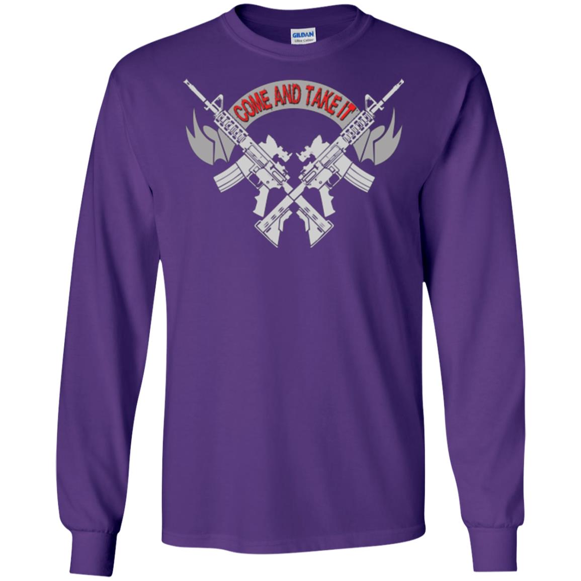 Military T-shirt Come And Take It Purple