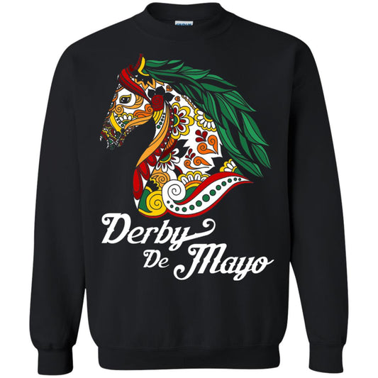 Derby Cinco De Mayo Floral Horse Race T-shirt Black