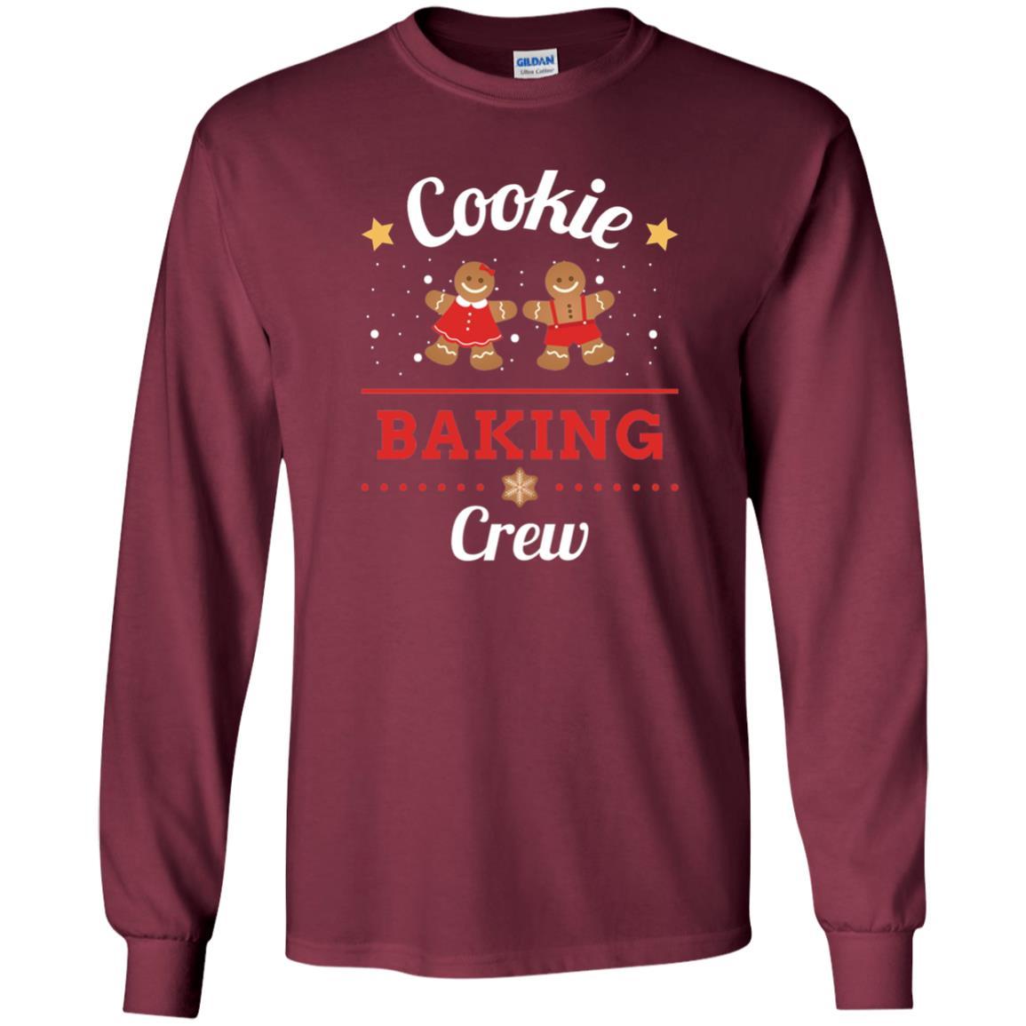 Christmas T-shirt Gingerbread Cookie Baking Crew Maroon