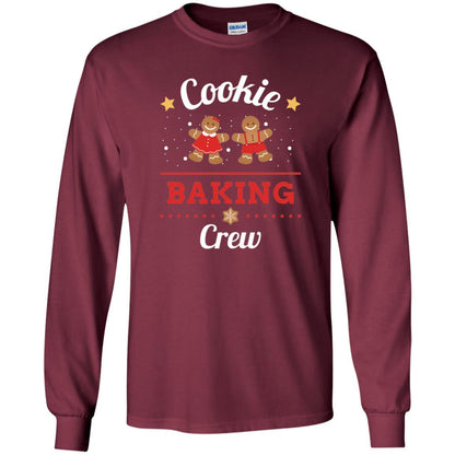 Christmas T-shirt Gingerbread Cookie Baking Crew Maroon