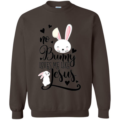 No Bunny Loves Me Like Jesus Christian Easter Day Shirt Dark Chocolate