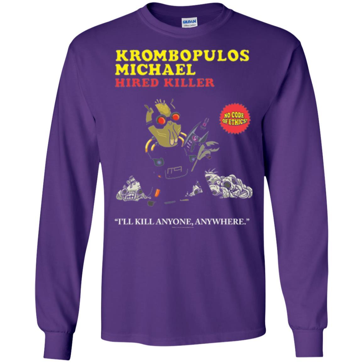 Film T-shirt Krombopulos Michael Hired Killer Purple
